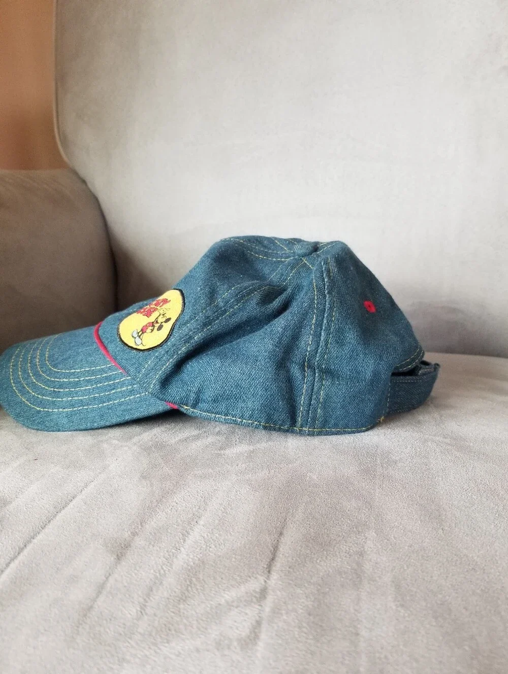 VTG Disney Mickey Mouse Blue and Red Denim Youth Cap